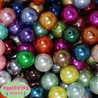 20mm Ultimate Mix of Faux Pearl Acrylic Bubblegum Bead 160pc