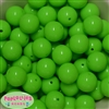 20mm Neon Lime Jelly Style Acrylic Bubblegum Beads