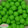 20mm Neon Lime Jelly Style Acrylic Bubblegum Beads Bulk