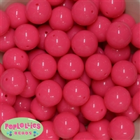 20mm Neon Pink Jelly Style Acrylic Bubblegum Beads