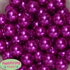 20mm Bright Pink Faux Pearl Acrylic Bubblegum Beads
