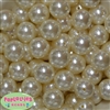 20mm Cream Faux Pearl Acrylic Bubblegum Beads