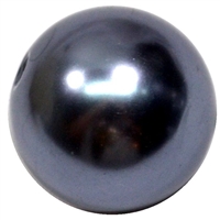20mm Dark Gray Faux Pearl Acrylic Bubblegum Beads