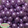 20mm Lavender Faux Acrylic Pearl Bubblegum Beads