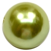 20mm Light Olive Green Faux Acrylic Pearl Bubblegum Beads