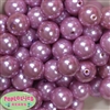 20mm Mauve Pink Faux Acrylic Pearl Bubblegum Beads