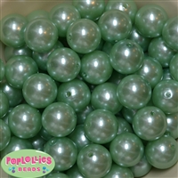 20mm Mint Faux Acrylic Pearl Bubblegum Beads Bulk