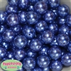 20mm Ocean Blue Faux Acrylic Pearl Bubblegum Beads Bulk