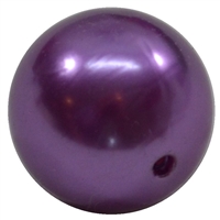 20mm Purple Faux Acrylic Pearl Bubblegum Beads