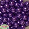 20mm Purple Faux Acrylic Pearl Bubblegum Beads