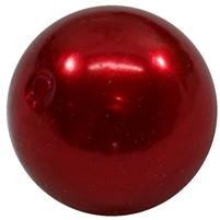 20mm Red Faux Acrylic Pearl Bubblegum Beads