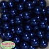 20mm Royal Blue Faux Acrylic Pearl Bubblegum Beads