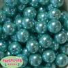 20mm Turquoise Faux Acrylic Pearl Bubblegum Beads