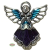 Enamel Christmas Angel Pendant 45mmx 38mm