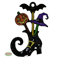 Halloween Boot Enamel Pendant