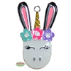 Easter Bunny Unicorn Enamel Pendant