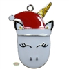 Santa Claus Unicorn Enamel Pendant