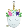 Wreathed Unicorn Enamel Pendant