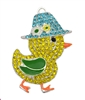 Spring Chick Rhinestone Pendant 45mm x 21mm