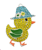 Spring Chick Rhinestone Pendant 45mm x 21mm