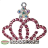 Pink Rhinestone Royal Crown Pendant
