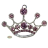 Pink Rhinestone Crown Pendant