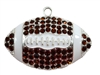 Rhinestone Football Pendant 53mm x 33mm