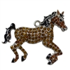 Brown Horse Rhinestone Pendant