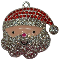 Christmas Santa Claus Rhinestone Pendant