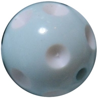 20mm Blue Polka Dot Bubblegum Beads