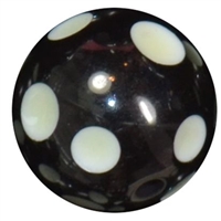 20mm Black Glow Polka Dot Bubblegum Beads