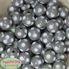 20mm Gray Polka Dot Bubblegum Beads Bulk