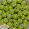 20mm Lime Green Polka Dot Bubblegum Beads