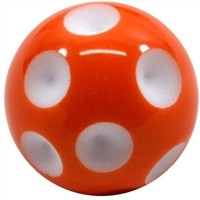 20mm Orange Polka Dot Bubblegum Beads