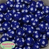 20mm Royal Blue Polka Dot Bubblegum Beads