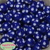 20mm Royal Blue Polka Dot Bubblegum Beads Bulk