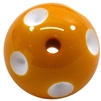 20mm Tangerine Polka Dot Bubblegum Beads