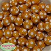 20mm Tangerine Polka Dot Bubblegum Beads