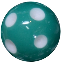 20mm Teal Green Polka Dot Bubblegum Beads