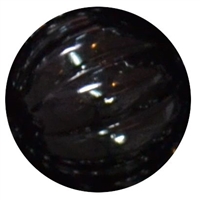 20mm Black Pumpkin Style Acrylic Bubblegum Bead