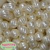 20mm Cream Pumpkin Style Acrylic Bubblegum Bead