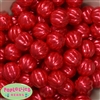 20mm Red Pumpkin Style Acrylic Bubblegum Bead