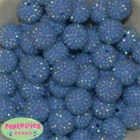 20mm Baby Blue Rhinestone Bubblegum Beads Bulk