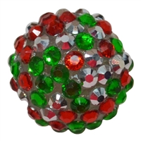 20mm Christmas Confetti Rhinestone Beads