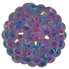 20mm Fairy Confetti Rhinestone Bubblegum Beads