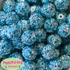 20mm Frost Blue Confetti Rhinestone Beads Bulk