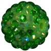 20mm green Confetti Rhinestone Beads