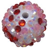 20mm Love Valentine Confetti Rhinestone Beads