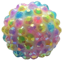 20mm Pastel Confetti Rhinestone Bubblegum Beads