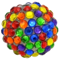 20mm Rainbow Confetti Rhinestone Beads